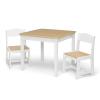 imageDelta Children MySize Kids Wood Table and Chair Set 2 Chairs Included Deep BlueBianca WhiteNatural