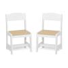 imageDelta Children MySize Kids Wood Table and Chair Set 2 Chairs Included Deep BlueBianca WhiteNatural