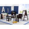 imageDelta Children MySize Kids Wood Table and Chair Set 2 Chairs Included Deep BlueDark Chocolate