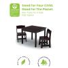 imageDelta Children MySize Kids Wood Table and Chair Set 2 Chairs Included Deep BlueDark Chocolate