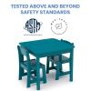 imageDelta Children MySize Kids Wood Table and Chair Set 2 Chairs Included Deep BlueTeal