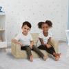 imageDelta Children Serta Perfect Sleeper Extra Wide Convertible Sofa to Lounger  Comfy 2in1 Flip Open CouchSleeper for Kids  30inches Wide PinkCream