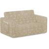 imageDelta Children Serta Perfect Sleeper Extra Wide Convertible Sofa to Lounger  Comfy 2in1 Flip Open CouchSleeper for Kids  30inches Wide PinkCream