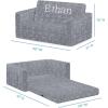 imageDelta Children Serta Perfect Sleeper Extra Wide Convertible Sofa to Lounger  Comfy 2in1 Flip Open CouchSleeper for Kids  30inches Wide PinkGrey
