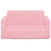 imageDelta Children Serta Perfect Sleeper Extra Wide Convertible Sofa to Lounger  Comfy 2in1 Flip Open CouchSleeper for Kids  30inches Wide PinkPink