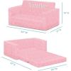 imageDelta Children Serta Perfect Sleeper Extra Wide Convertible Sofa to Lounger  Comfy 2in1 Flip Open CouchSleeper for Kids  30inches Wide PinkPink