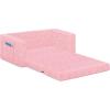 imageDelta Children Serta Perfect Sleeper Extra Wide Convertible Sofa to Lounger  Comfy 2in1 Flip Open CouchSleeper for Kids  30inches Wide PinkPink