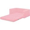 imageDelta Children Serta Perfect Sleeper Extra Wide Convertible Sofa to Lounger  Comfy 2in1 Flip Open CouchSleeper for Kids  30inches Wide PinkPink