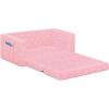imageDelta Children Serta Perfect Sleeper Extra Wide Convertible Sofa to Lounger  Comfy 2in1 Flip Open CouchSleeper for Kids  30inches Wide PinkPink