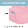 imageDelta Children Serta Perfect Sleeper Extra Wide Convertible Sofa to Lounger  Comfy 2in1 Flip Open CouchSleeper for Kids  30inches Wide PinkPink