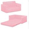imageDelta Children Serta Perfect Sleeper Extra Wide Convertible Sofa to Lounger  Comfy 2in1 Flip Open CouchSleeper for Kids  30inches Wide PinkPink