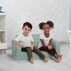 imageDelta Children Serta Perfect Sleeper Extra Wide Convertible Sofa to Lounger  Comfy 2in1 Flip Open CouchSleeper for Kids  30inches Wide PinkSage