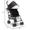 imageJeep PowerGlyde Plus Stroller by Delta Children Lightweight Travel Stroller with Smoothest Ride Aluminum Frame 4Position Recline Extra Large Storage Basket GreyBlack