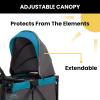 imageJeep Sport AllTerrain Stroller Wagon by Delta Children  Includes Canopy Parent Organizer Adjustable Handlebar Snack Tray ampamp Cup Holders GreyOlive GreenGreyBlue Moon