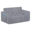 imageSerta Perfect Sleeper Extra Wide Convertible Sofa to Lounger  Comfy 2in1 Flip Open CouchSleeper for Kids GreyGrey