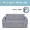 imageSerta Perfect Sleeper Extra Wide Convertible Sofa to Lounger  Comfy 2in1 Flip Open CouchSleeper for Kids GreyGrey