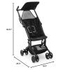 imageThe Clutch Stroller by Delta Children  Lightweight Compact Folding Stroller  Fits Airplane Overhead Storage  BlackBlack