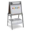 imageDelta Children Chelsea DoubleSided Storage Easel with Paper Roll and Magnets Ideal for Arts ampamp Crafts Drawing Homeschooling and More  Greenguard Gold Certified Light GreyWhite
