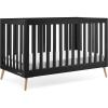 imageDelta Children Essex 4in1 Convertible Baby Crib Bianca White with Natural LegsEbony