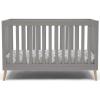 imageDelta Children Essex 4in1 Convertible Baby Crib Bianca White with Natural LegsGrey