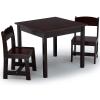 imageDelta Children MySize Kids Wood Table and Chair Set 2 Chairs Included Deep BlueDark Chocolate