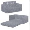 imageDelta Children Serta Perfect Sleeper Extra Wide Convertible Sofa to Lounger  Comfy 2in1 Flip Open CouchSleeper for Kids  30inches Wide PinkGrey
