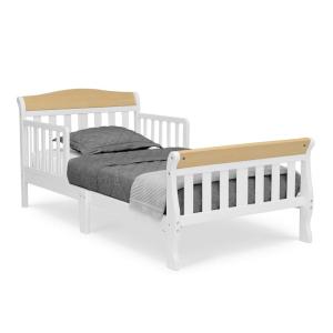 imageDelta Children Canton Toddler Bed Greenguard Gold Certified GreyBianca WhiteNatural