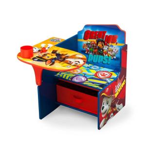 imageDelta Children Chair Desk with Storage Bin  Ideal for Arts ampamp Crafts Snack Time Homeschooling Homework Reading ampamp More Nick Jr PAW Patrol with Cup HoldersArm Rest Engineered WoodPaw Patrol