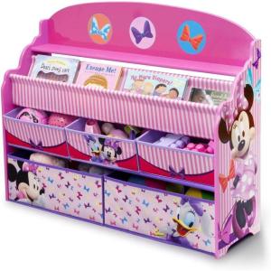 imageDelta Children Deluxe Book ampamp Toy Organizer Disney Minnie MouseDisney Minnie Mouse