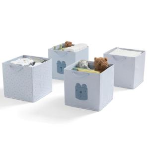imageDelta Children Gap babyGap 4Pack Brannan Bear Fabric Storage Bins with Handles PinkBlue