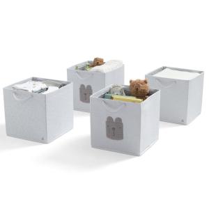 imageDelta Children Gap babyGap 4Pack Brannan Bear Fabric Storage Bins with Handles PinkGrey