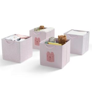 imageDelta Children Gap babyGap 4Pack Brannan Bear Fabric Storage Bins with Handles PinkPink