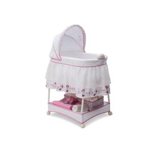 imageDelta Children Gliding Bedside Bassinet  Portable Crib with Lights Sounds and Vibration Disney Minnie Mouse BoutiqueDisney Minnie Mouse Boutique