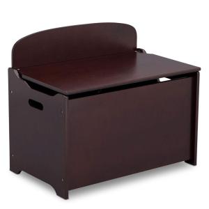 imageDelta Children MySize Deluxe Toy Box Deep BlueDark Chocolate