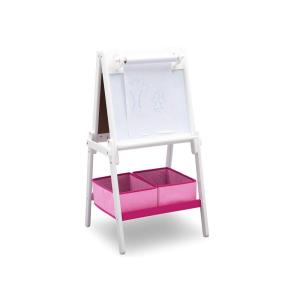imageDelta Children MySize Kids DoubleSided Storage Easel Ideal for Arts ampamp Crafts Drawing Homeschooling and More Bianca WhiteBianca White