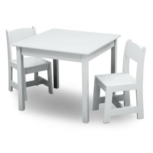 imageDelta Children MySize Kids Wood Table and Chair Set 2 Chairs Included Deep BlueBianca White