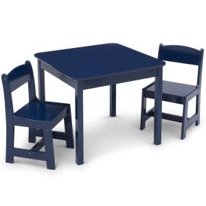 imageDelta Children MySize Kids Wood Table and Chair Set 2 Chairs Included Deep BlueDeep Blue