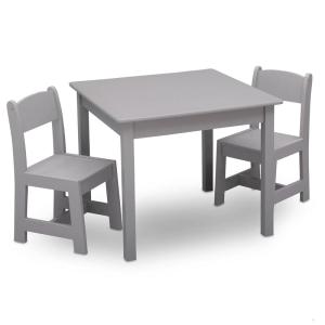 imageDelta Children MySize Kids Wood Table and Chair Set 2 Chairs Included Deep BlueGrey