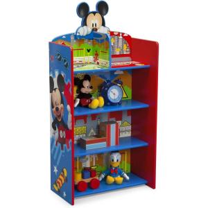 imageDelta Children Wooden Playhouse 4Shelf Bookcase for Kids Minnie MouseMickey Mouse