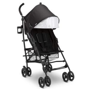 imageJeep PowerGlyde Plus Stroller by Delta Children Lightweight Travel Stroller with Smoothest Ride Aluminum Frame 4Position Recline Extra Large Storage Basket GreyBlack