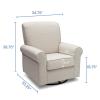 imageDelta Children Avery Upholstered Glider Swivel Rocker Chair Metal SandSand