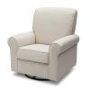 imageDelta Children Avery Upholstered Glider Swivel Rocker Chair Metal SandSand