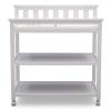 imageDelta Children Flat Top Changing Table with Wheels and Changing Pad  Greenguard Gold Certified GreyBianca White