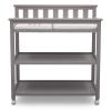 imageDelta Children Flat Top Changing Table with Wheels and Changing Pad  Greenguard Gold Certified GreyGrey