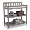 imageDelta Children Flat Top Changing Table with Wheels and Changing Pad  Greenguard Gold Certified GreyGrey