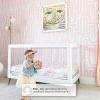 imageDelta Children Sloane 4in1 Acrylic Convertible Crib  Includes Conversion Rails Bianca White wMelted BronzeAcornMatte Black