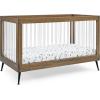 imageDelta Children Sloane 4in1 Acrylic Convertible Crib  Includes Conversion Rails Bianca White wMelted BronzeAcornMatte Black
