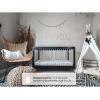 imageDelta Children Sloane 4in1 Acrylic Convertible Crib  Includes Conversion Rails Bianca White wMelted BronzeAcornMatte Black