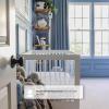 imageDelta Children Sloane 4in1 Acrylic Convertible Crib  Includes Conversion Rails Bianca White wMelted BronzeAcornMatte Black
