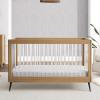imageDelta Children Sloane 4in1 Acrylic Convertible Crib  Includes Conversion Rails Bianca White wMelted BronzeAcornMatte Black
